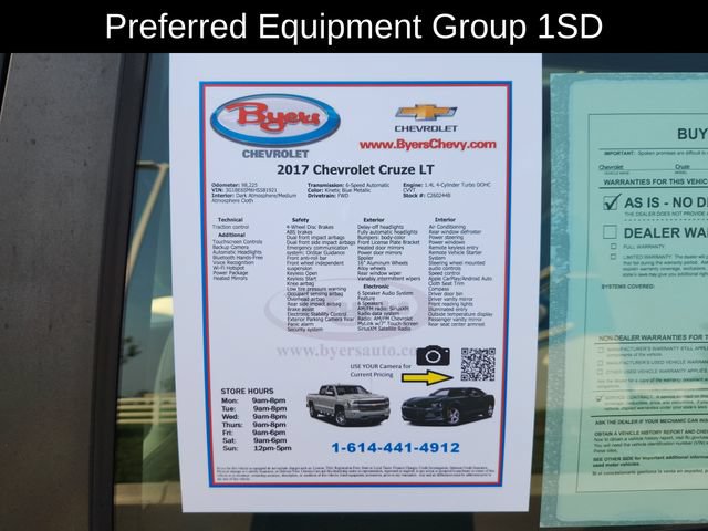 Used 2017 Chevrolet Cruze LT w/ Convenience Package FWD image 13