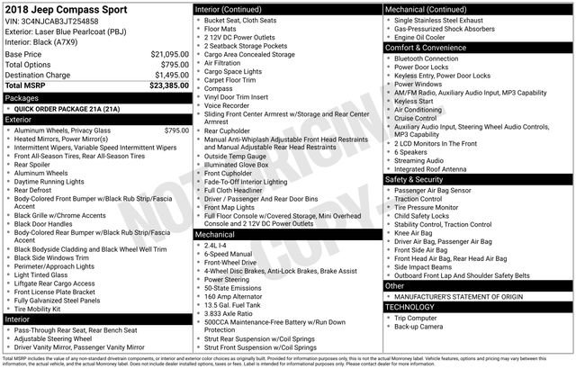 Used 2018 Jeep Compass Sport FWD image 35