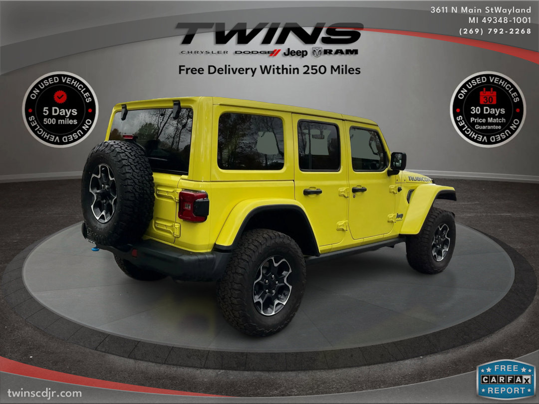 Used 2023 Jeep Wrangler Unlimited Rubicon 4xe w/ Steel Bumper Group image 3