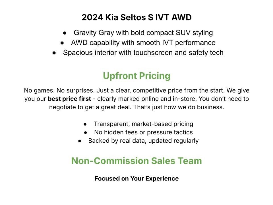 Used 2024 Kia Seltos S AWD/4WD image 3