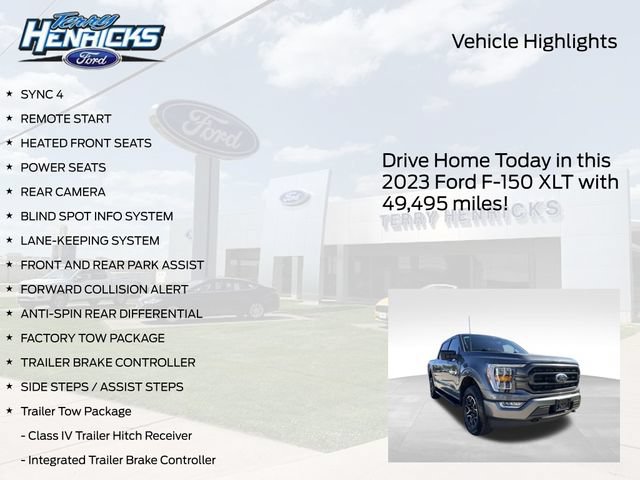 Used 2023 Ford F150 XLT w/ Equipment Group 302A High AWD/4WD image 4