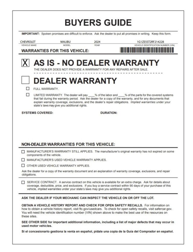 Used 2024 Chevrolet Malibu LT image 31