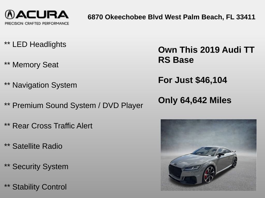 Used 2019 Audi TT RS w/ Technology Package image 28