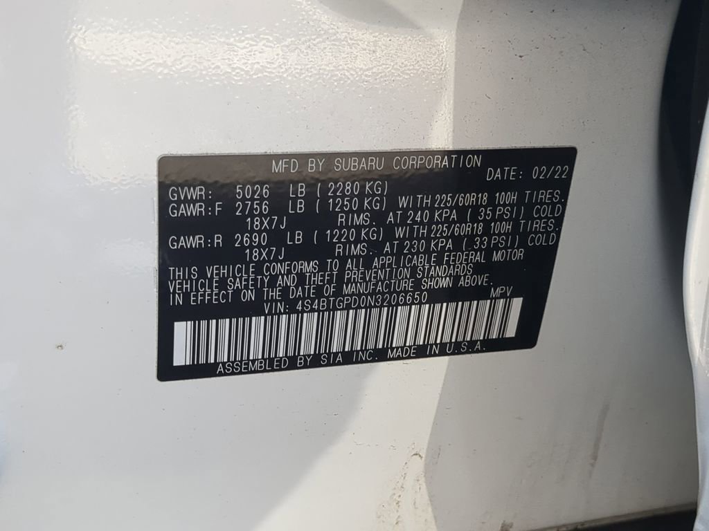 Used 2022 Subaru Outback Touring XT w/ Tech Package 3 image 38