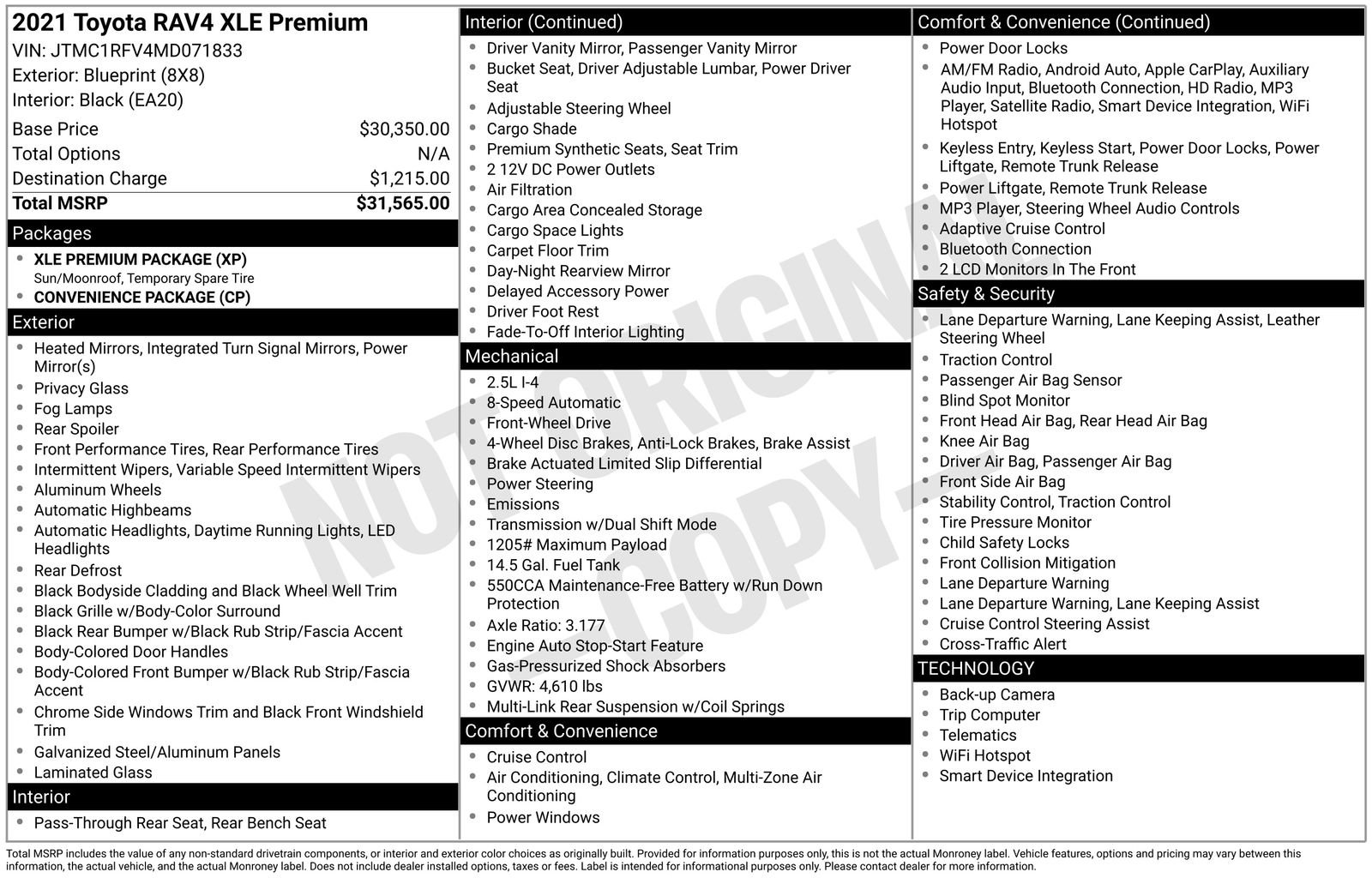 Used 2021 Toyota RAV4 XLE Premium image 1