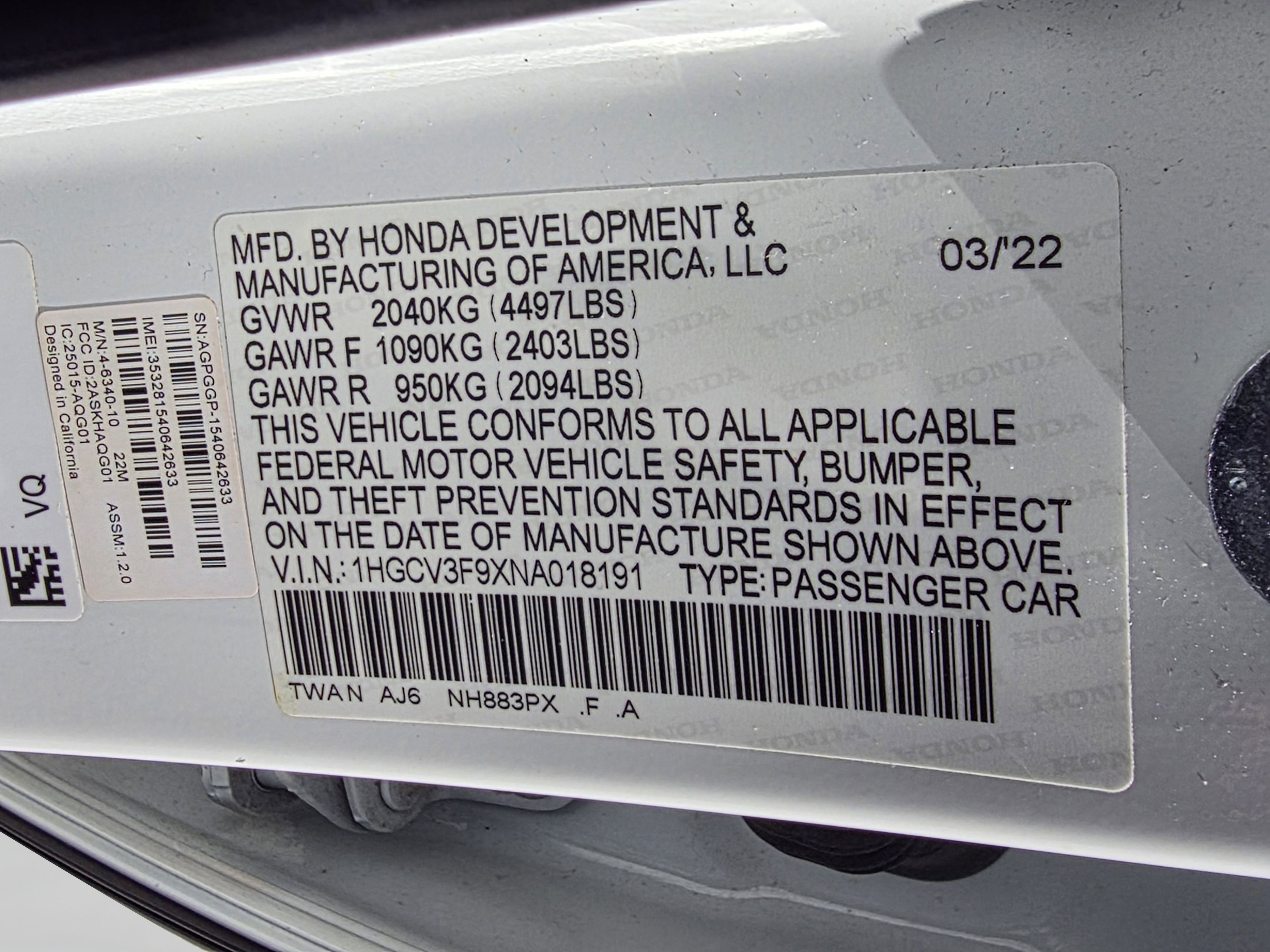 Used 2022 Honda Accord Touring image 32