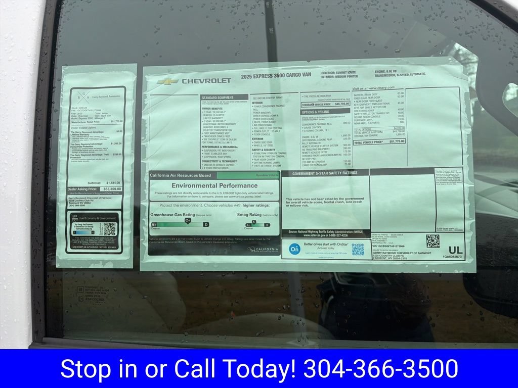 New 2025 Chevrolet Express 3500 w/ Driver Convenience Package RWD image 32