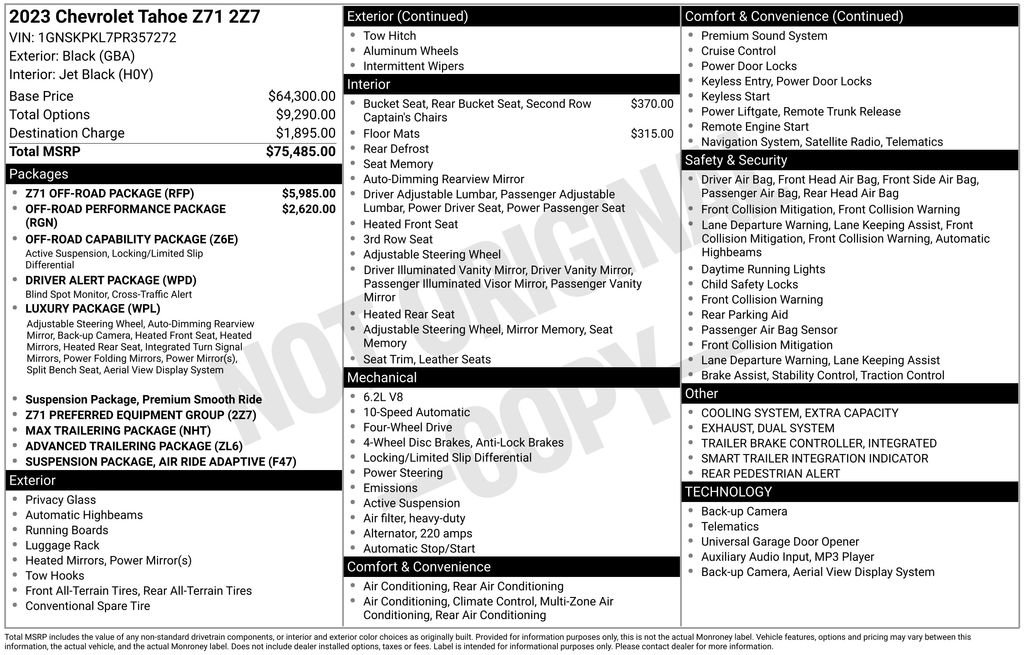 Certified 2023 Chevrolet Tahoe Z71 w/ Z71 Off-Road Package image 45