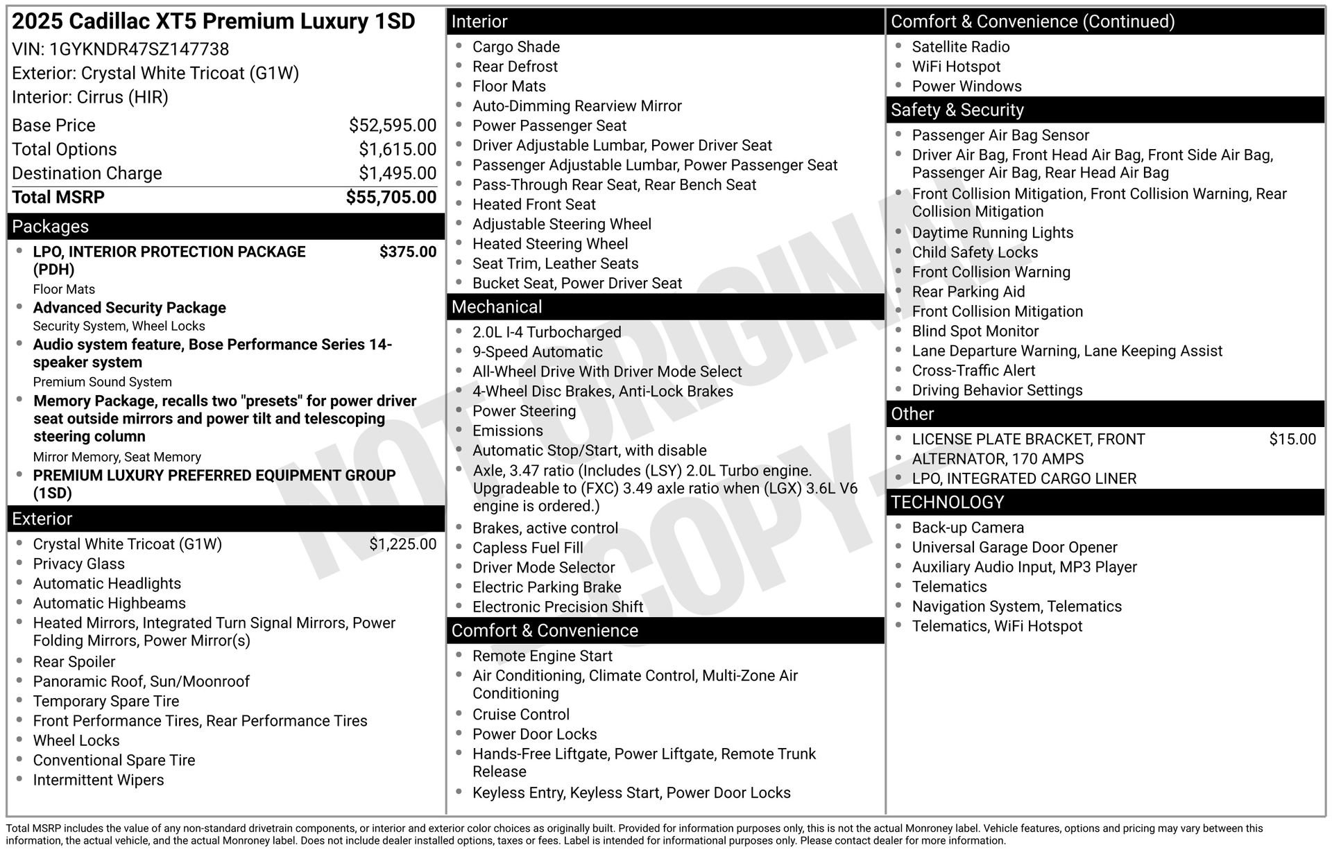 New 2025 Cadillac XT5 Premium Luxury AWD/4WD image 40