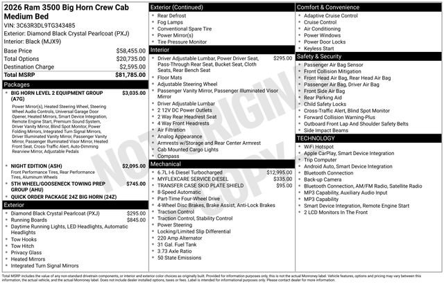 New 2026 RAM 3500 Big Horn AWD/4WD image 42