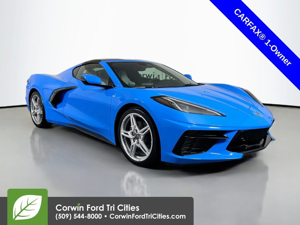 Used 2024 Chevrolet Corvette Stingray Coupe w/ Chrome Exterior Badge Package RWD image 1