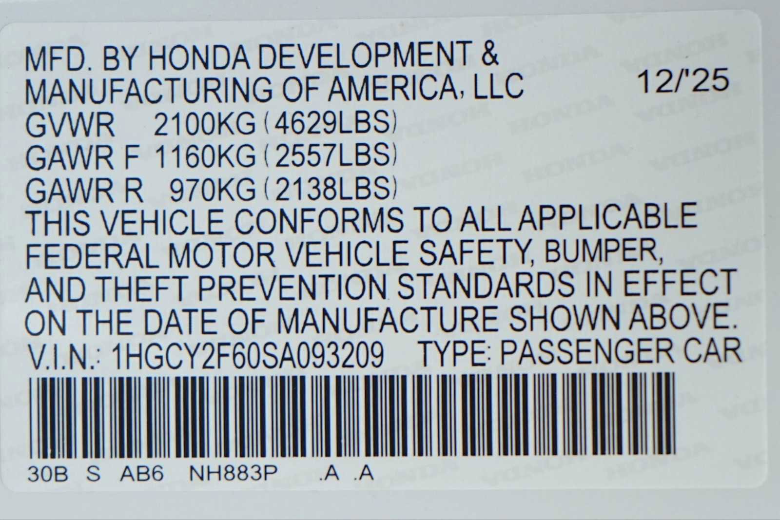 Certified 2025 Honda Accord EX-L image 30