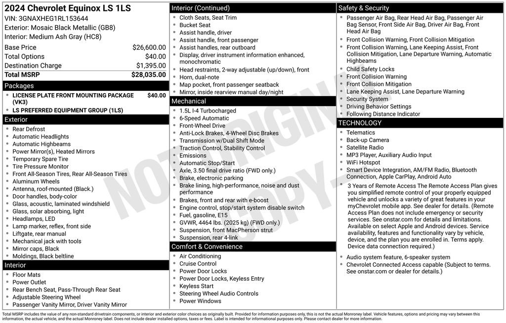 Used 2024 Chevrolet Equinox LS FWD image 6