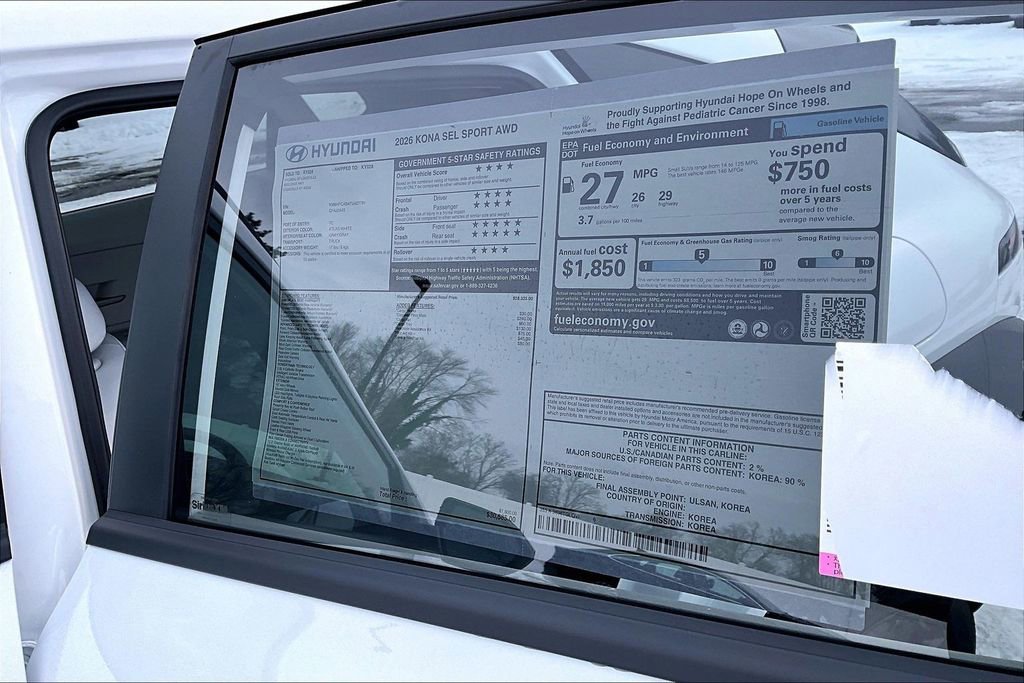 New 2026 Hyundai Kona SEL Sport image 16