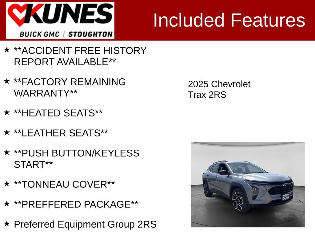Used 2025 Chevrolet Trax RS w/ Driver Confidence Package FWD image 3