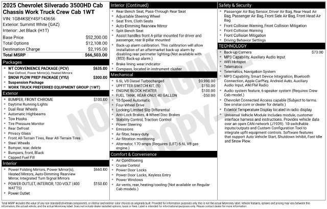 New 2025 Chevrolet Silverado 3500 W/T w/ WT Convenience Package AWD/4WD image 17