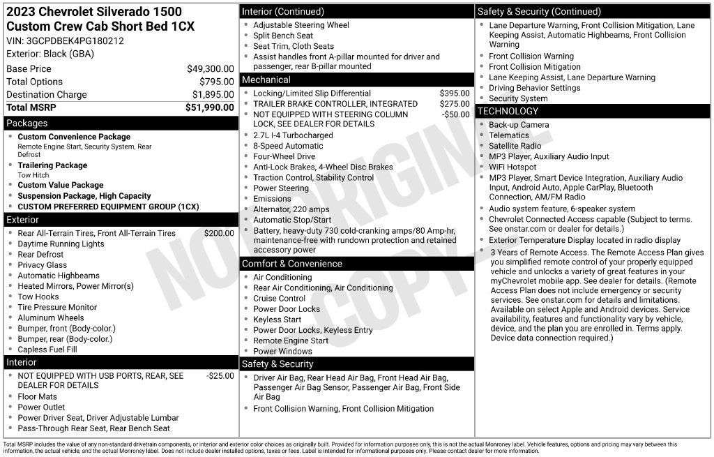 Used 2023 Chevrolet Silverado 1500 Custom AWD/4WD image 37