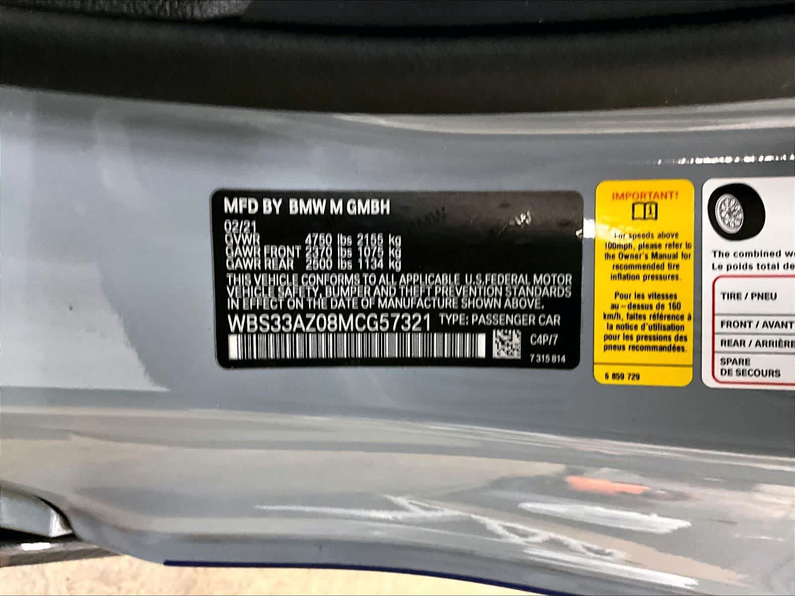 Used 2021 BMW M4 Competition w/ M Carbon Exterior Package RWD image 32