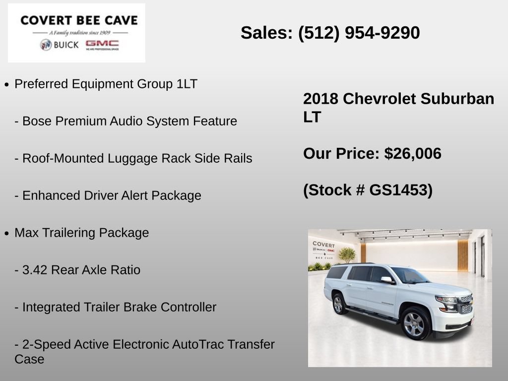 Used 2018 Chevrolet Suburban LT w/ Max Trailering Package AWD/4WD image 25