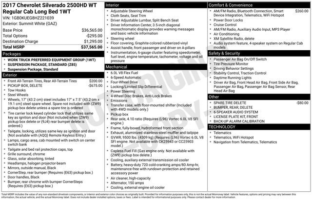 Used 2017 Chevrolet Silverado 2500 W/T AWD/4WD image 29