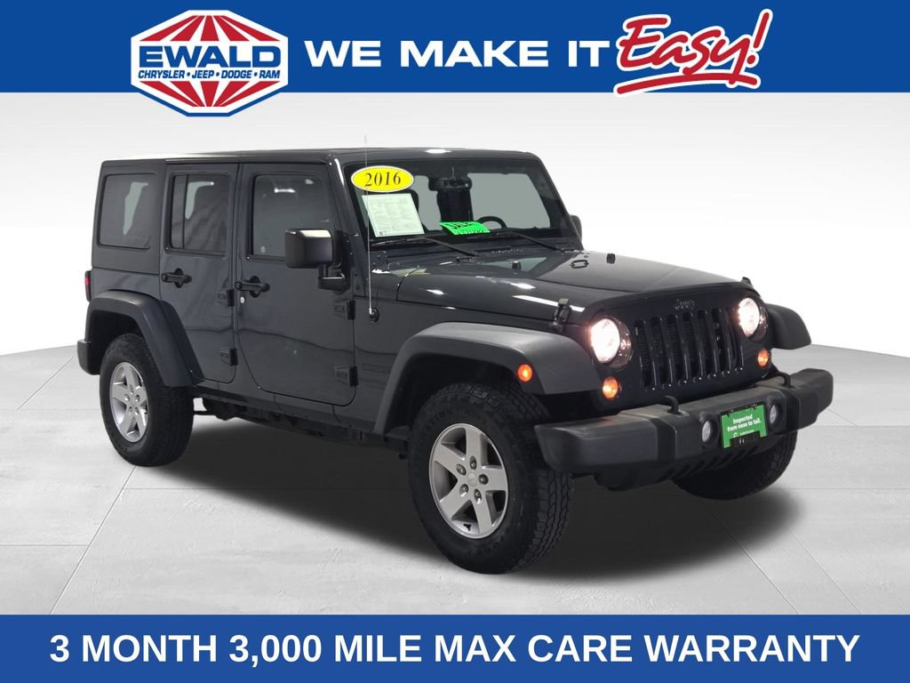 Certified 2016 Jeep Wrangler Unlimited Sport w/ Quick Order Package 24S