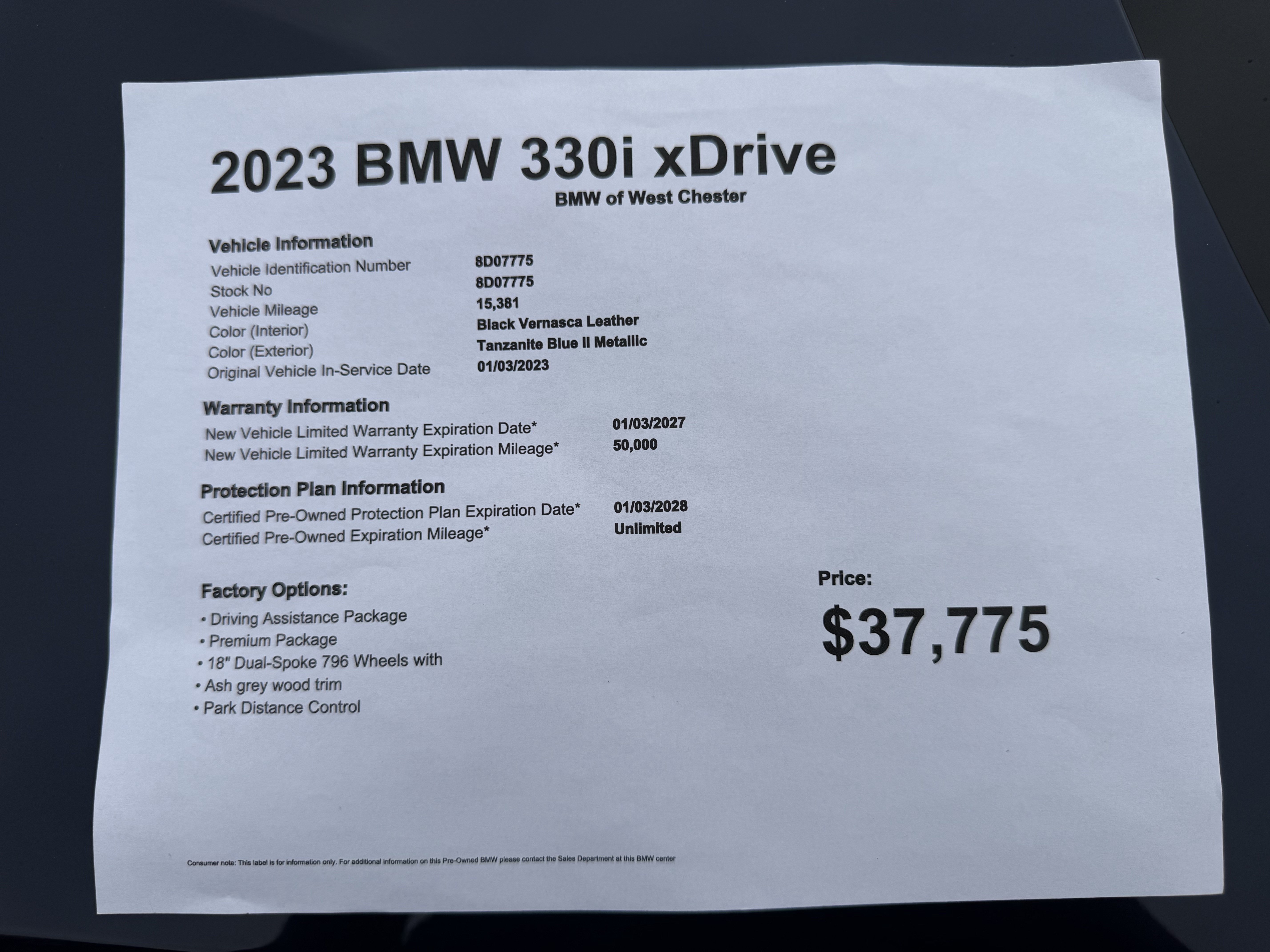 Certified 2023 BMW 330i xDrive Sedan w/ Premium Package AWD/4WD image 20