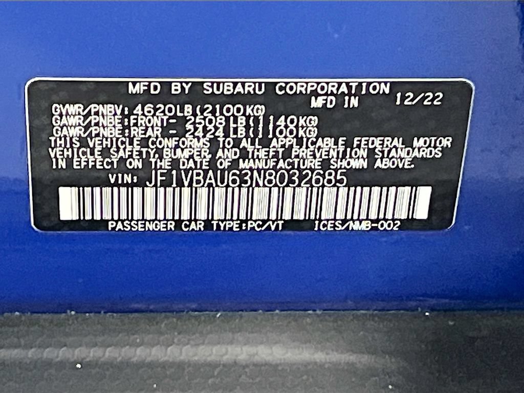 Used 2022 Subaru WRX GT AWD/4WD image 33