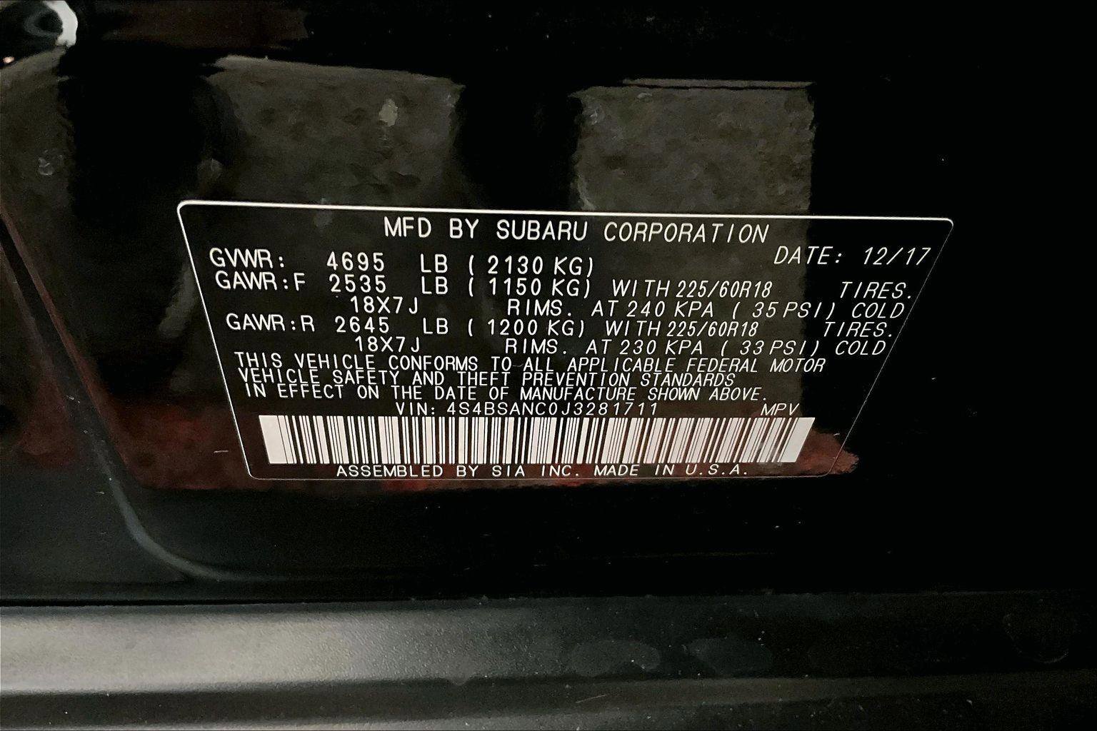 Used 2018 Subaru Outback 2.5i Limited image 33