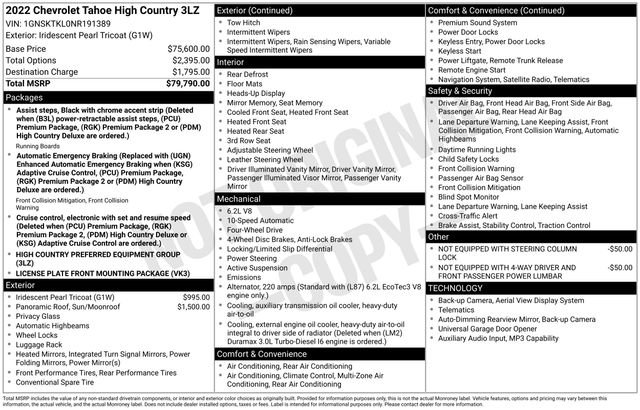 Used 2022 Chevrolet Tahoe High Country AWD/4WD image 3