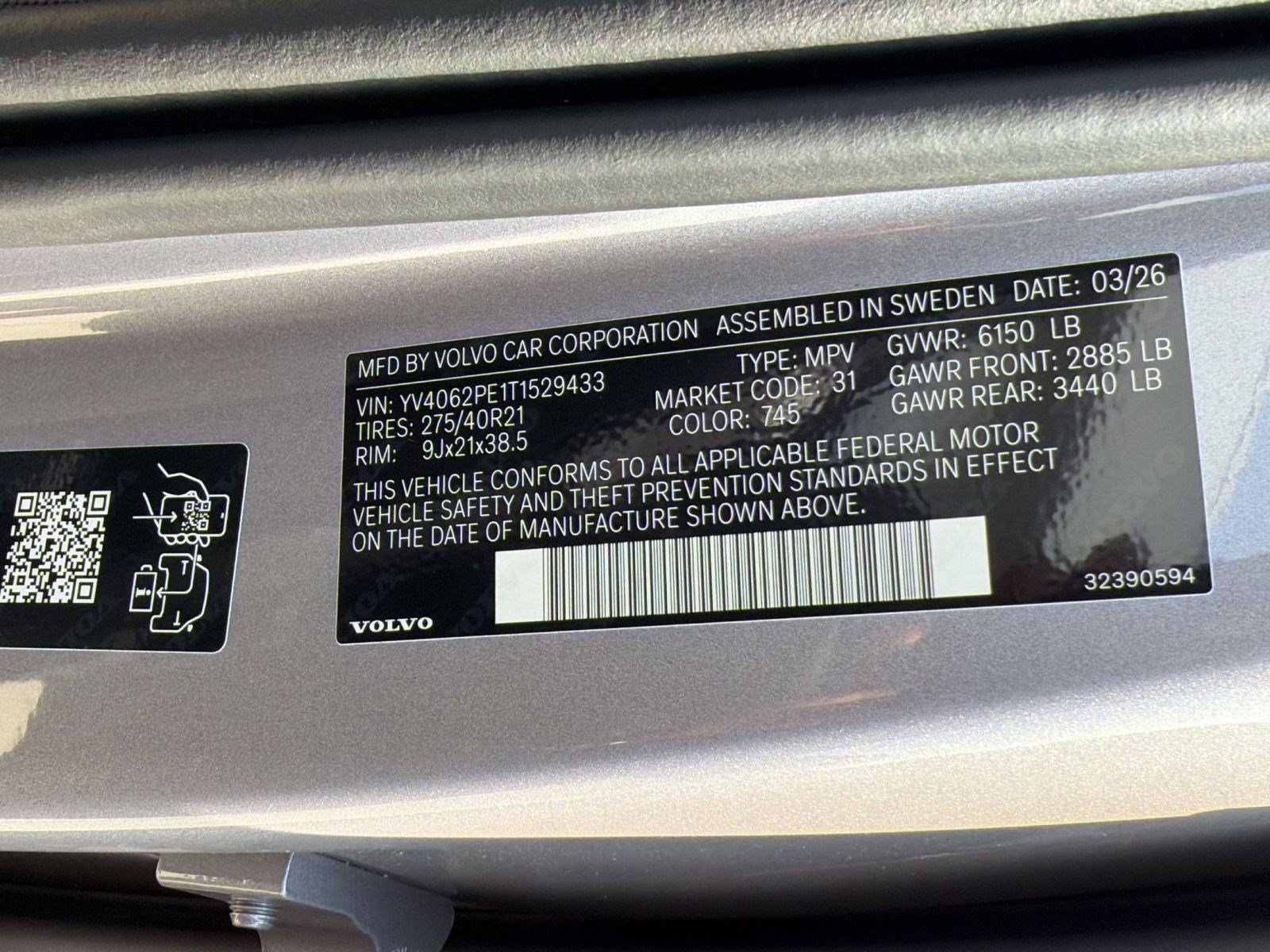 New 2026 Volvo XC90 B6 Plus w/ Protection Package AWD/4WD image 25