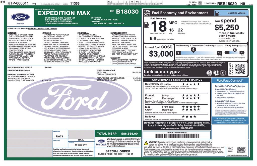 Used 2024 Ford Expedition Max King Ranch AWD/4WD image 35