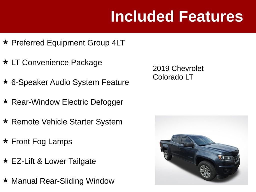 Used 2019 Chevrolet Colorado LT w/ LT Convenience Package AWD/4WD image 3