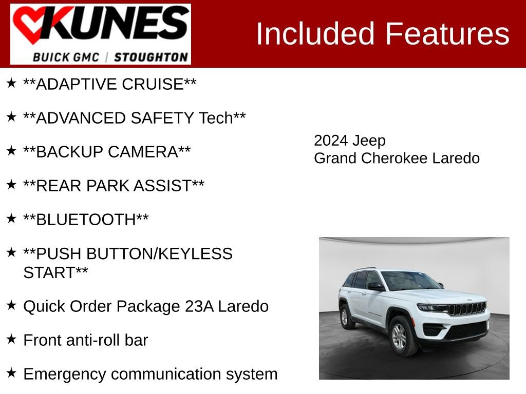 Used 2024 Jeep Grand Cherokee Laredo RWD image 2