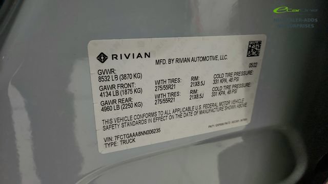Used 2022 Rivian R1T Adventure AWD/4WD image 76
