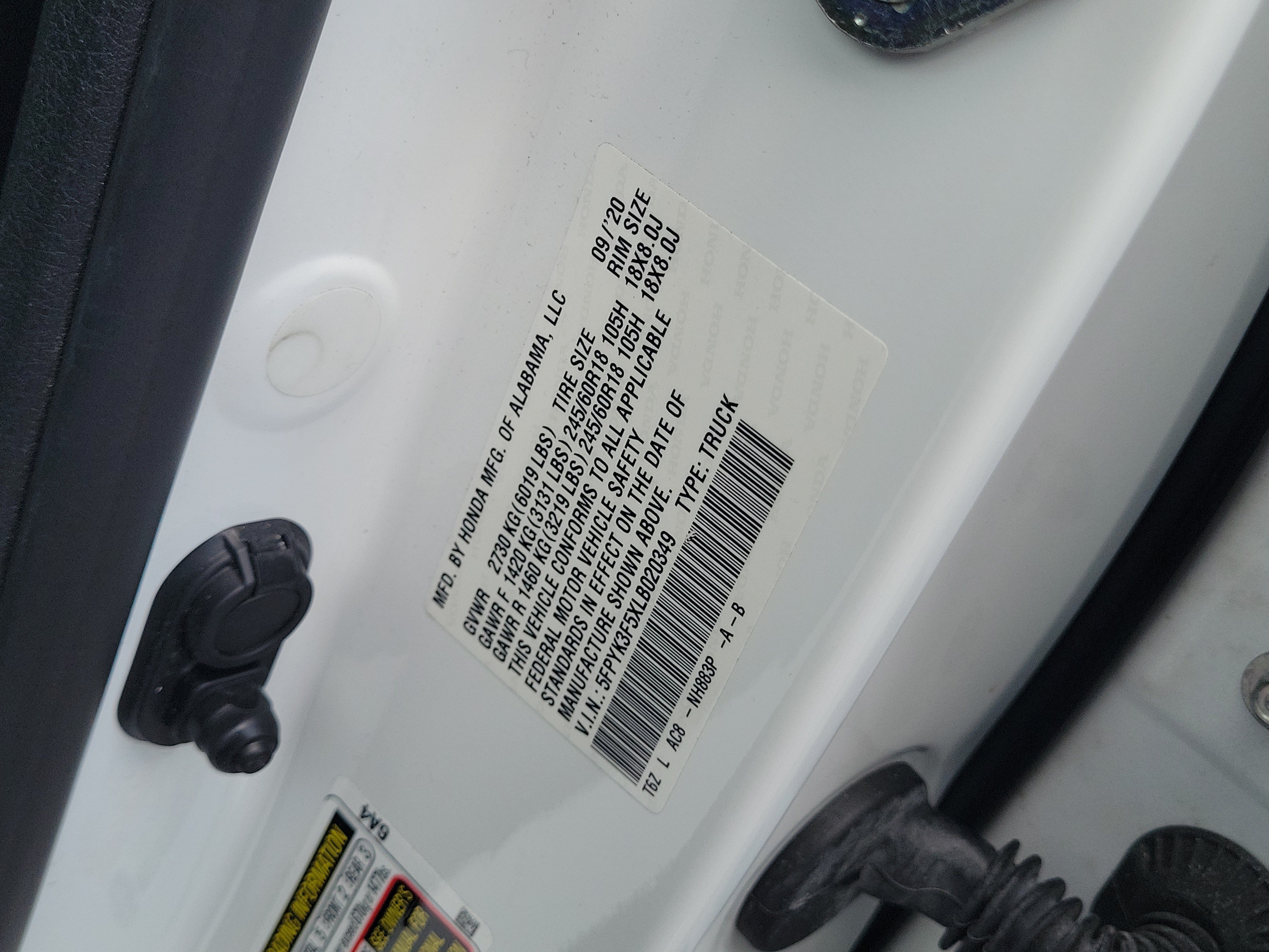 Used 2020 Honda Ridgeline RTL image 33
