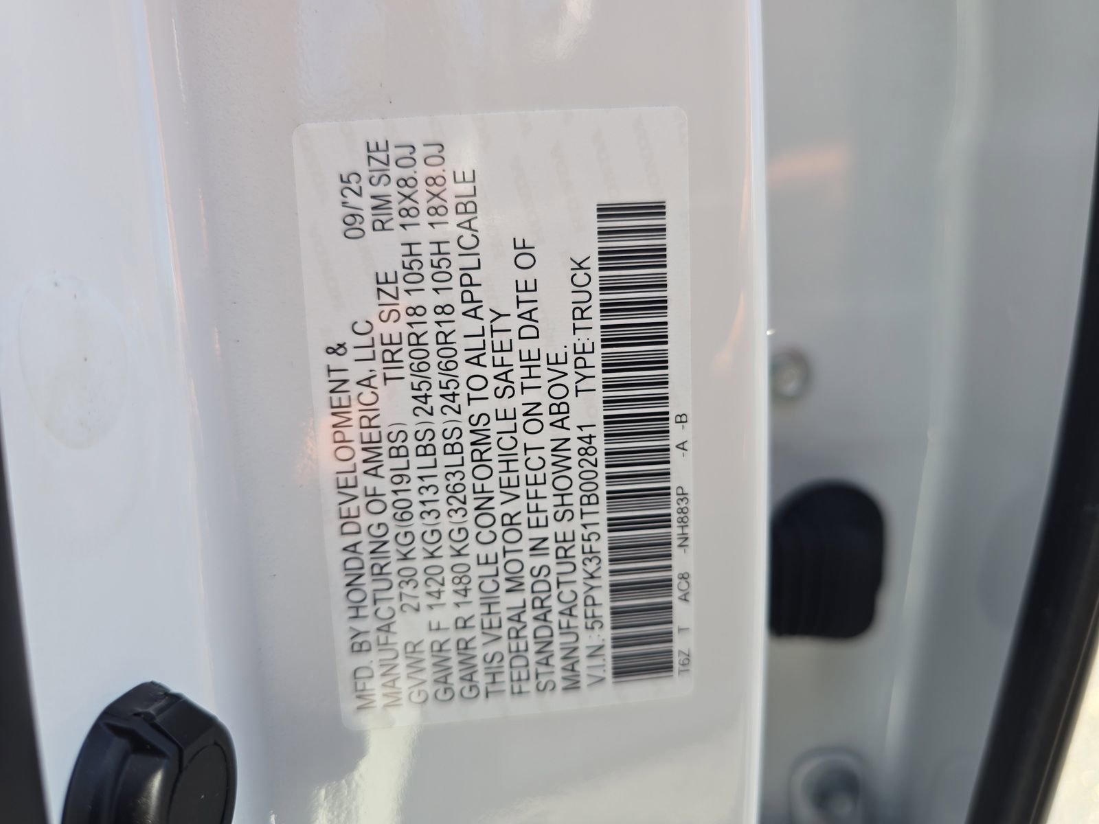 Certified 2026 Honda Ridgeline RTL image 32
