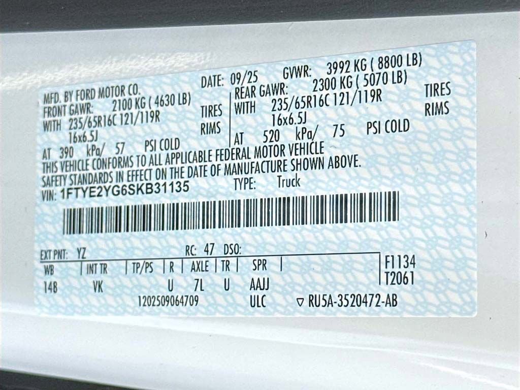 New 2025 Ford Transit 150 Low Roof AWD w/ Load Area Protection Package image 28