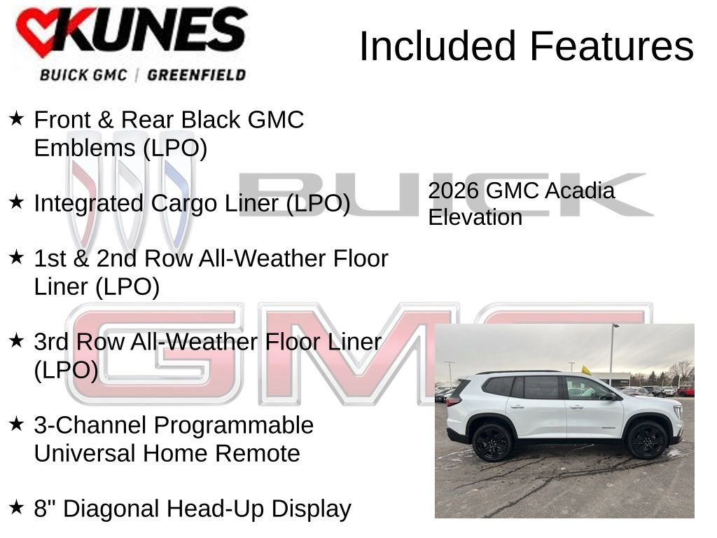 New 2026 GMC Acadia Elevation w/ Black Edition image 4