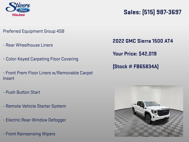 Used 2022 GMC Sierra 1500 AT4 w/ AT4 Preferred Package AWD/4WD image 16