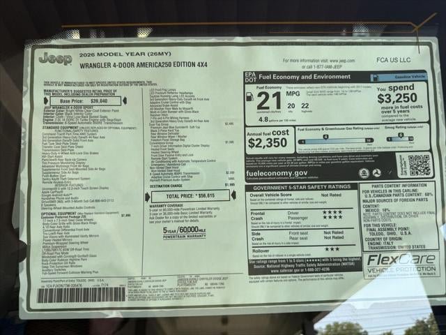 New 2026 Jeep Wrangler Unlimited Sport w/ Dual Top Group AWD/4WD image 23