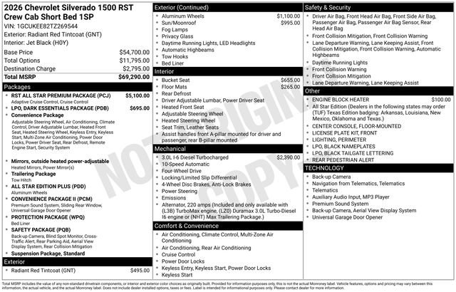New 2026 Chevrolet Silverado 1500 RST w/ RST All Star Premium Package image 23