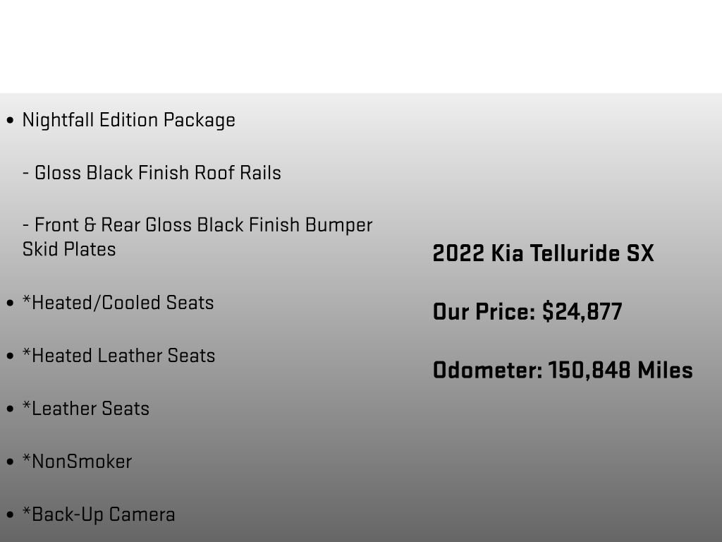 Used 2022 Kia Telluride SX w/ Nightfall Edition Package AWD/4WD image 12