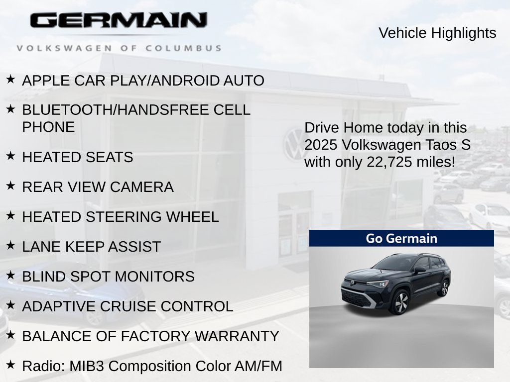 Used 2025 Volkswagen Taos S AWD/4WD image 4