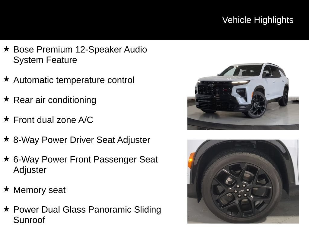 Used 2026 Chevrolet Traverse RS w/ LPO, Floor Liner Package AWD/4WD image 13