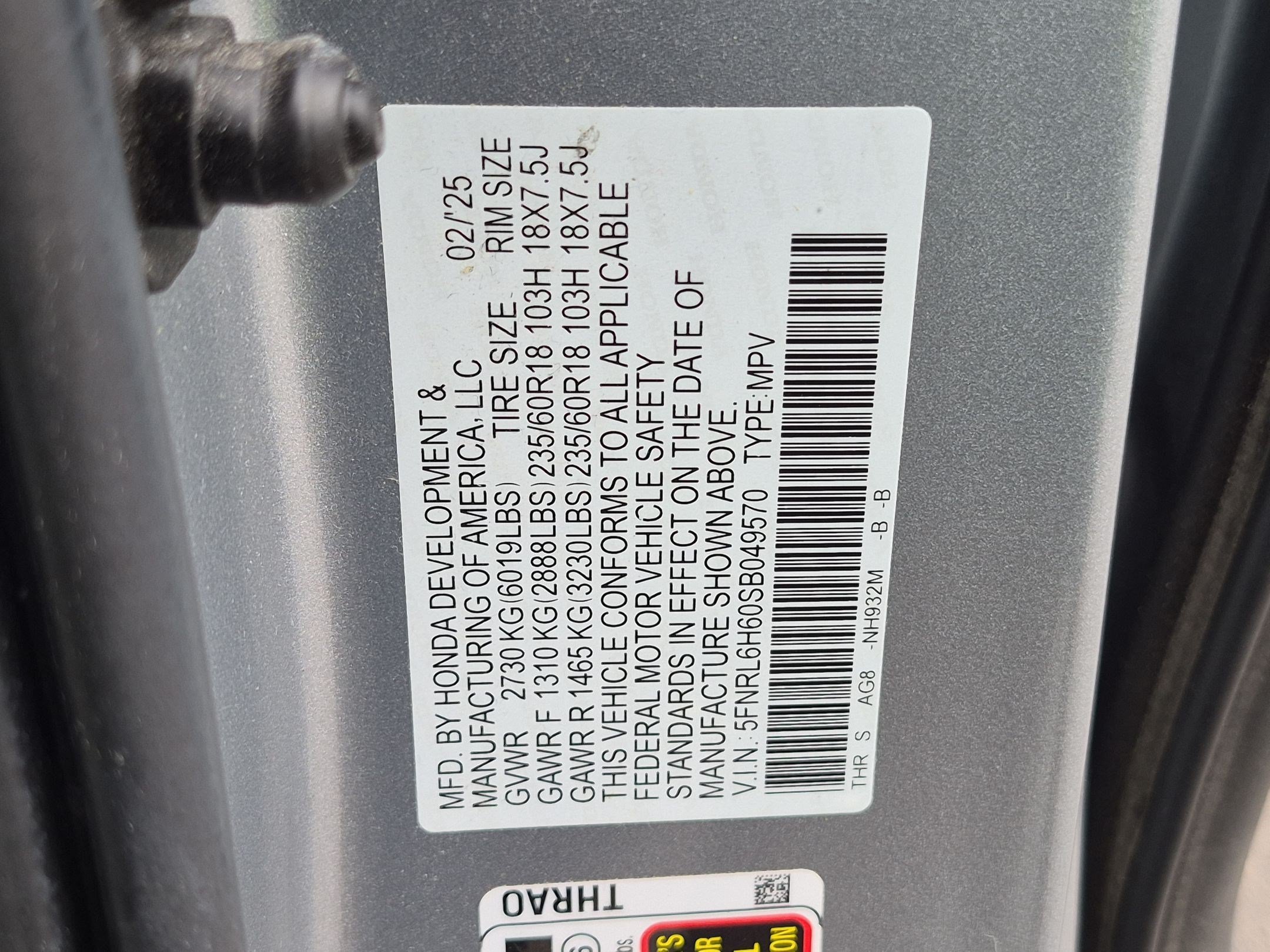 Used 2025 Honda Odyssey EX-L image 37