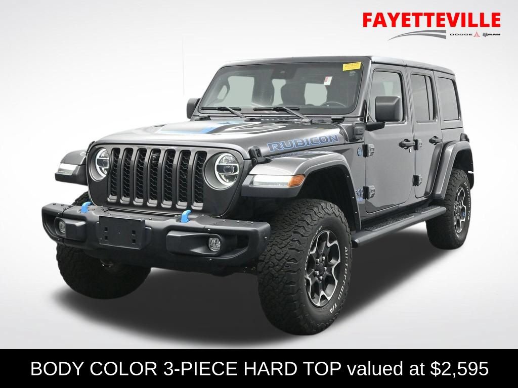 Used 2021 Jeep Wrangler Unlimited Rubicon 4xe w/ Steel Bumper Group AWD/4WD image 1