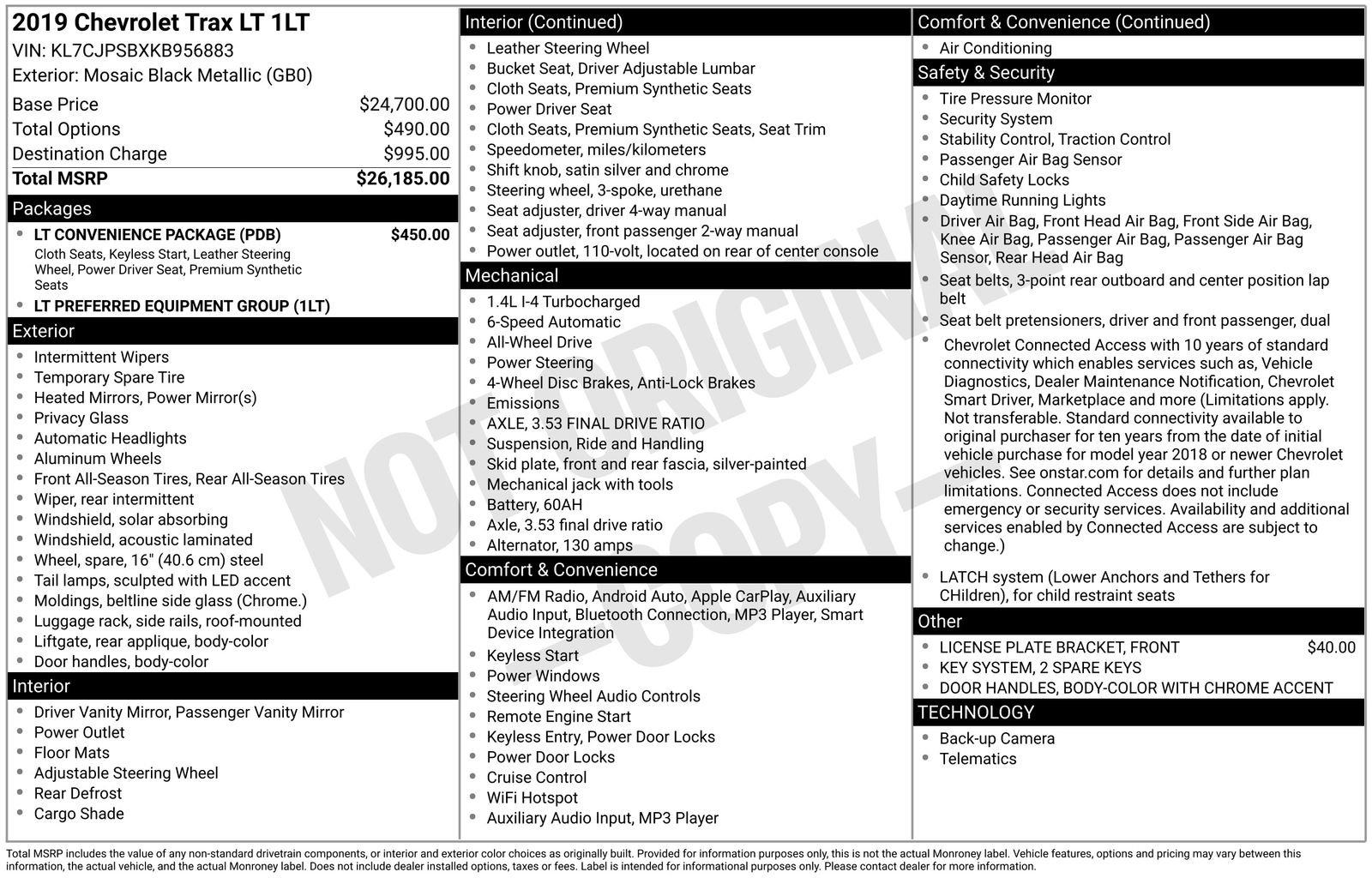 Used 2019 Chevrolet Trax LT w/ LT Convenience Package image 6