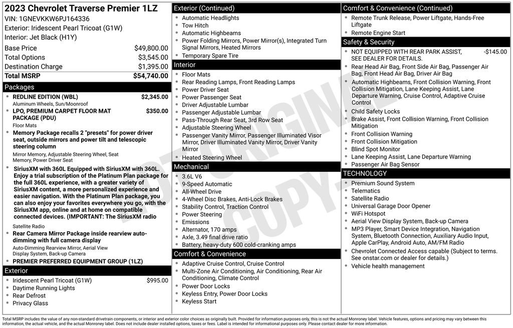 Used 2023 Chevrolet Traverse Premier w/ Redline Edition AWD/4WD image 5