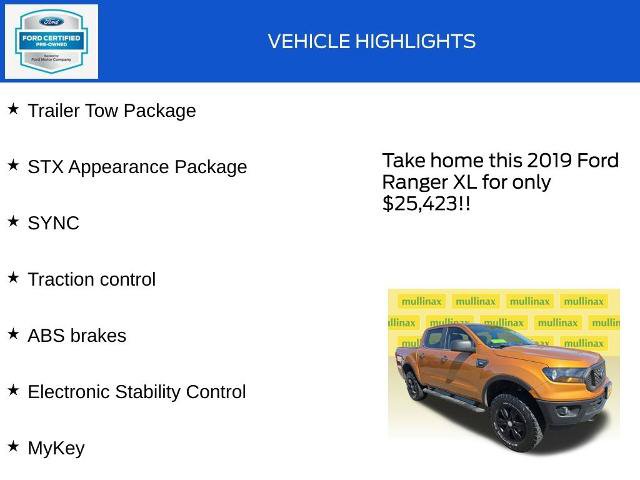 Certified 2019 Ford Ranger XL w/ Equipment Group 101A Mid AWD/4WD image 18