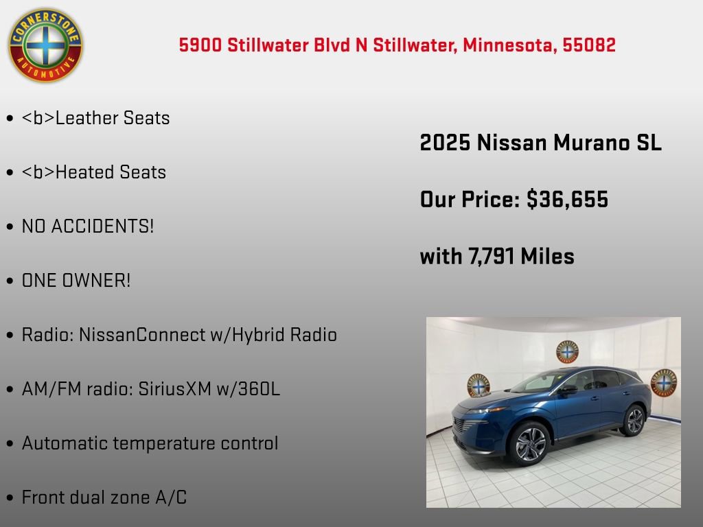 Used 2025 Nissan Murano SL w/ Cargo Package AWD/4WD image 5